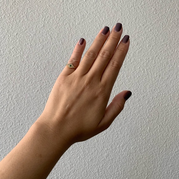 BCBGMAZAZRIA Gold Eye Ring - Size 6 - Picture 3 of 3